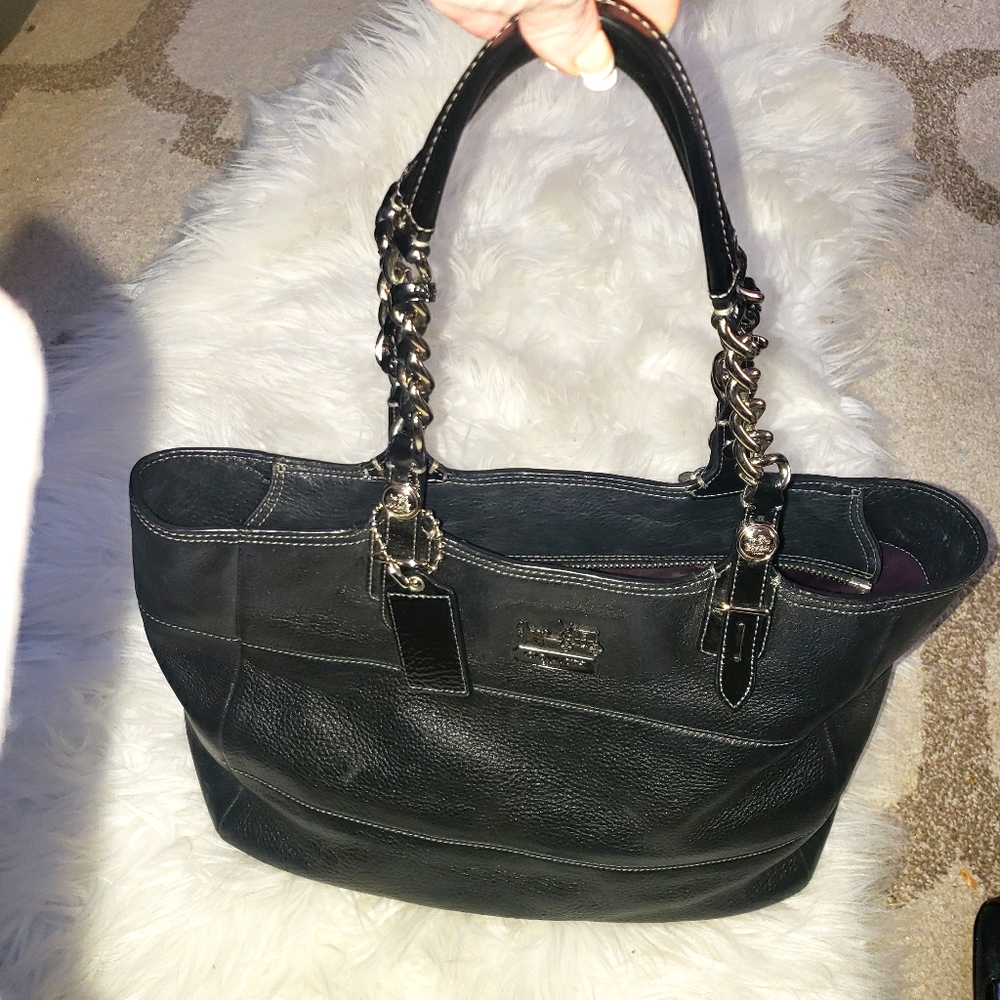 Coach Black shoulder purse